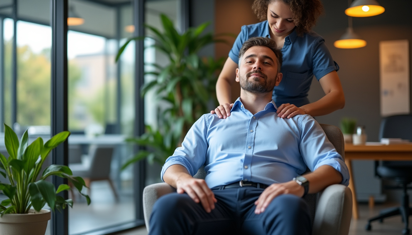 découvrez le massage minute du centre joël savatofski : une pause bien-être express pour relâcher les tensions et retrouver vitalité en seulement quelques minutes. parfait pour s’offrir un moment de détente au cœur de la journée !